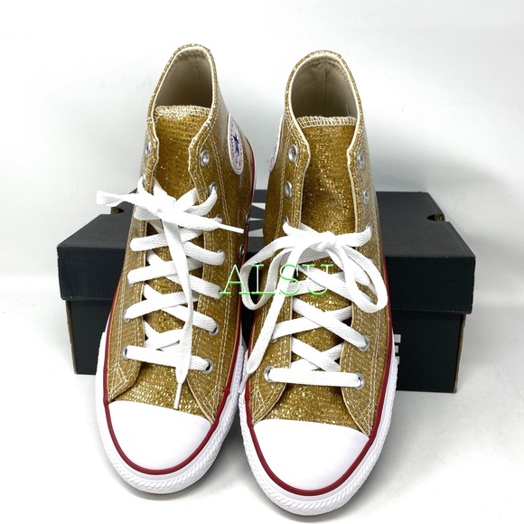 Converse Ctas High Top Gold Kids Sneakers - Picture 5 of 10